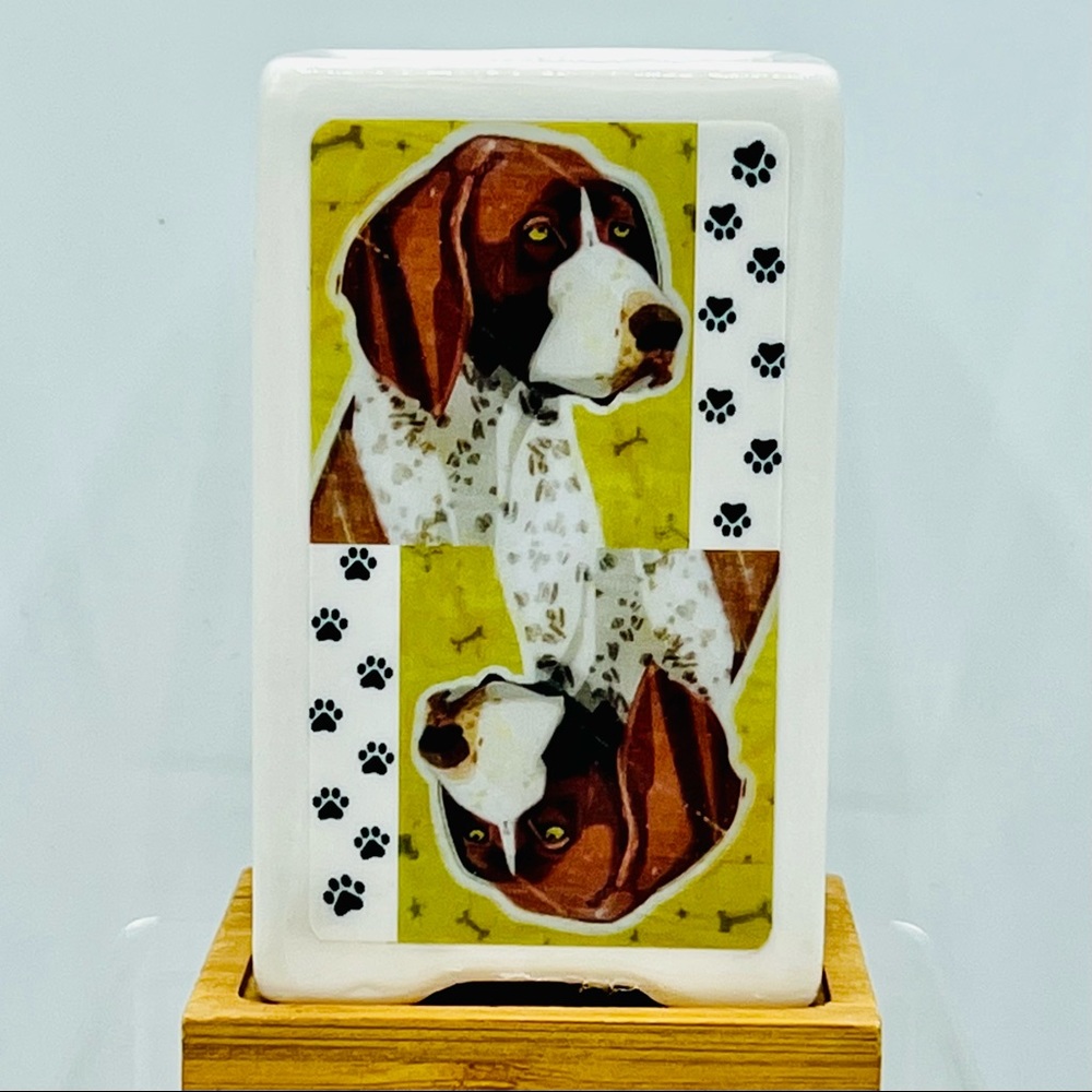 GERMAN SHORTHAIR DOG Art Hand Crafted Home Decor Planter Office Desktop Pencil